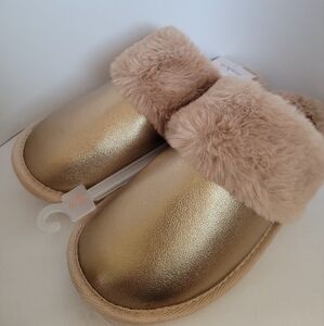 Auden Girls Rae Metallic Scuff Slippers Size Small 5/6 New With Tags